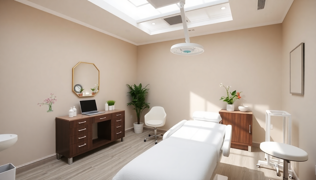 A serene clinic room for non-surgical wrinkle treatments