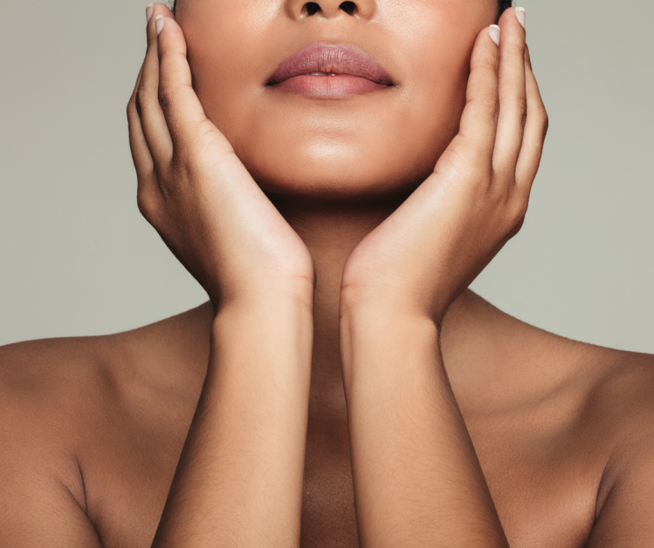 A Model showing fresh, clean skin after a treatment.